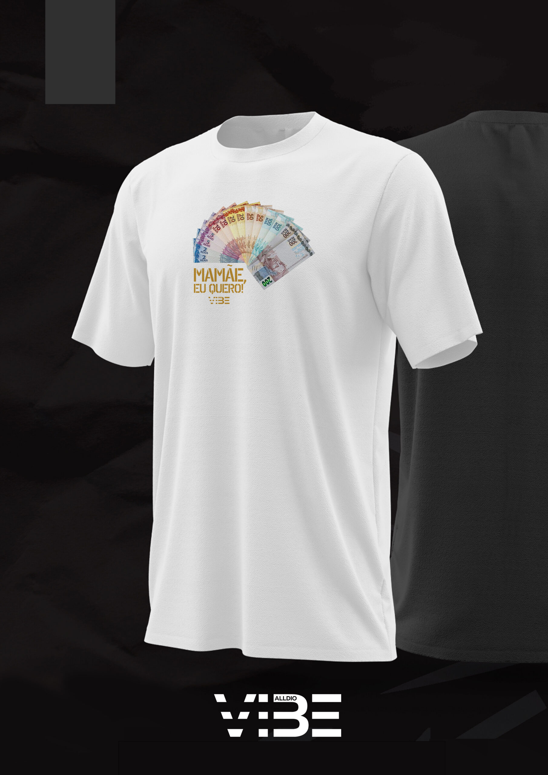 Camiseta Branca PV MAMÃE EU QUERO VIBE